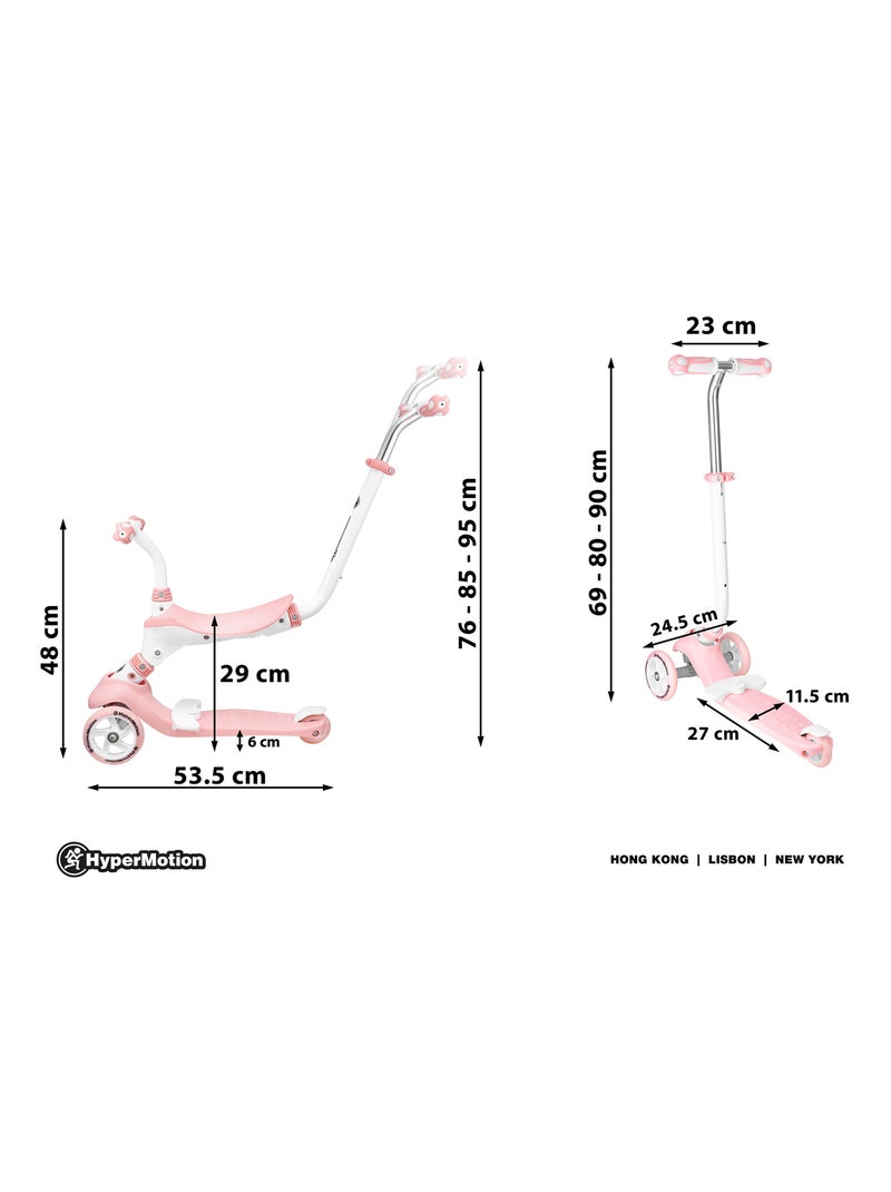 Trottinette évolutive 3-en-1 draisienne enfant hypermotion Bleu - Kiabi