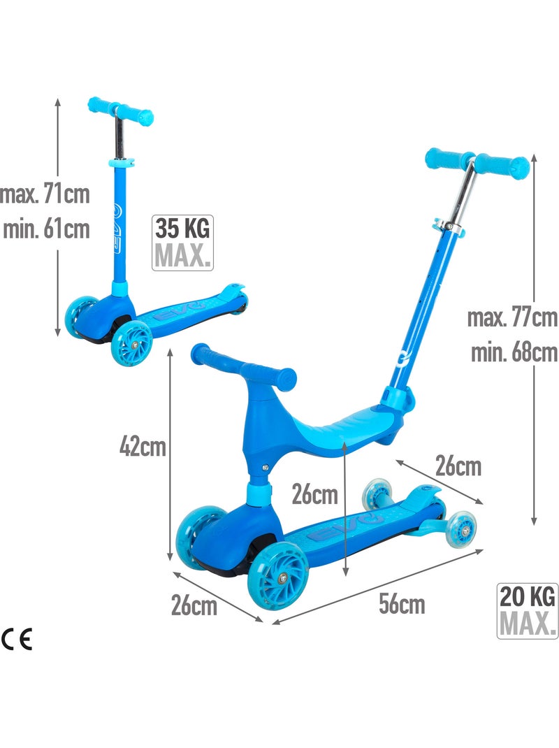 Trottinette évolutive 4 en 1 evo Bleu - Kiabi
