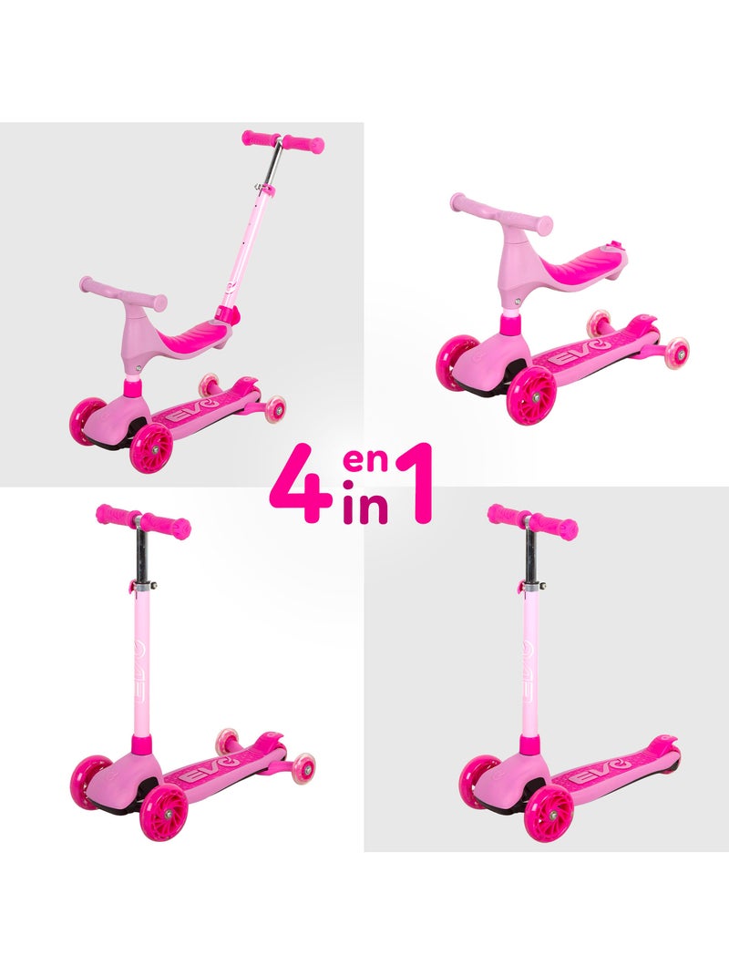 Trottinette évolutive 4 en 1 evo Rose - Kiabi