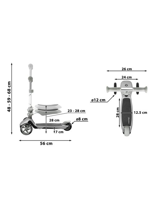 Trottinette évolutive avec siège amovible réglable HyperMotion - Kiabi