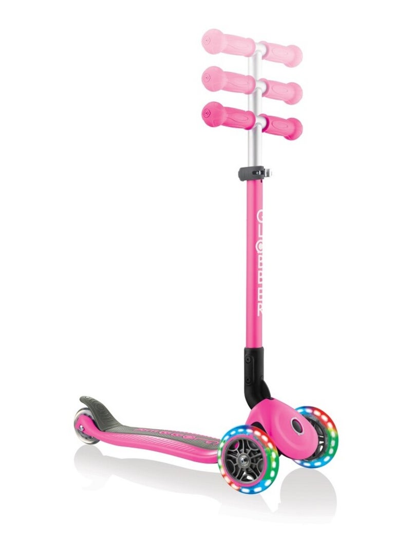 Trottinette évolutive enfant lumineuse et pliable Primo Rose Rose - Kiabi