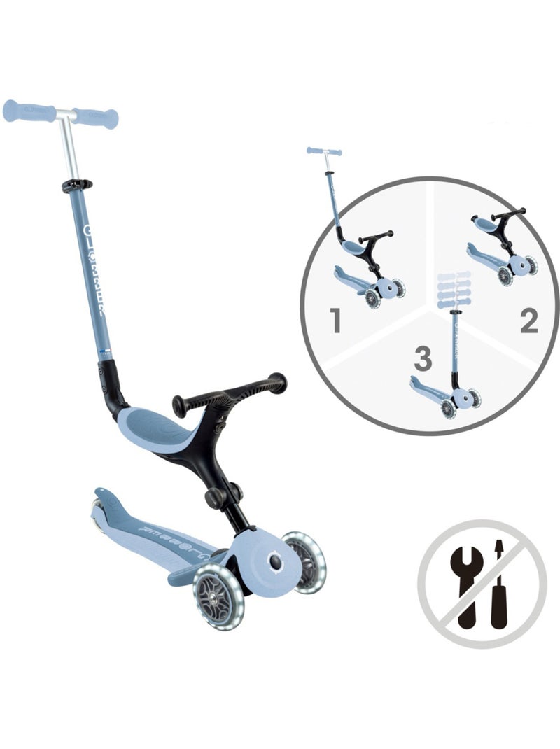 Trottinette évolutive go-up active lights essential Bleu pastel - Kiabi