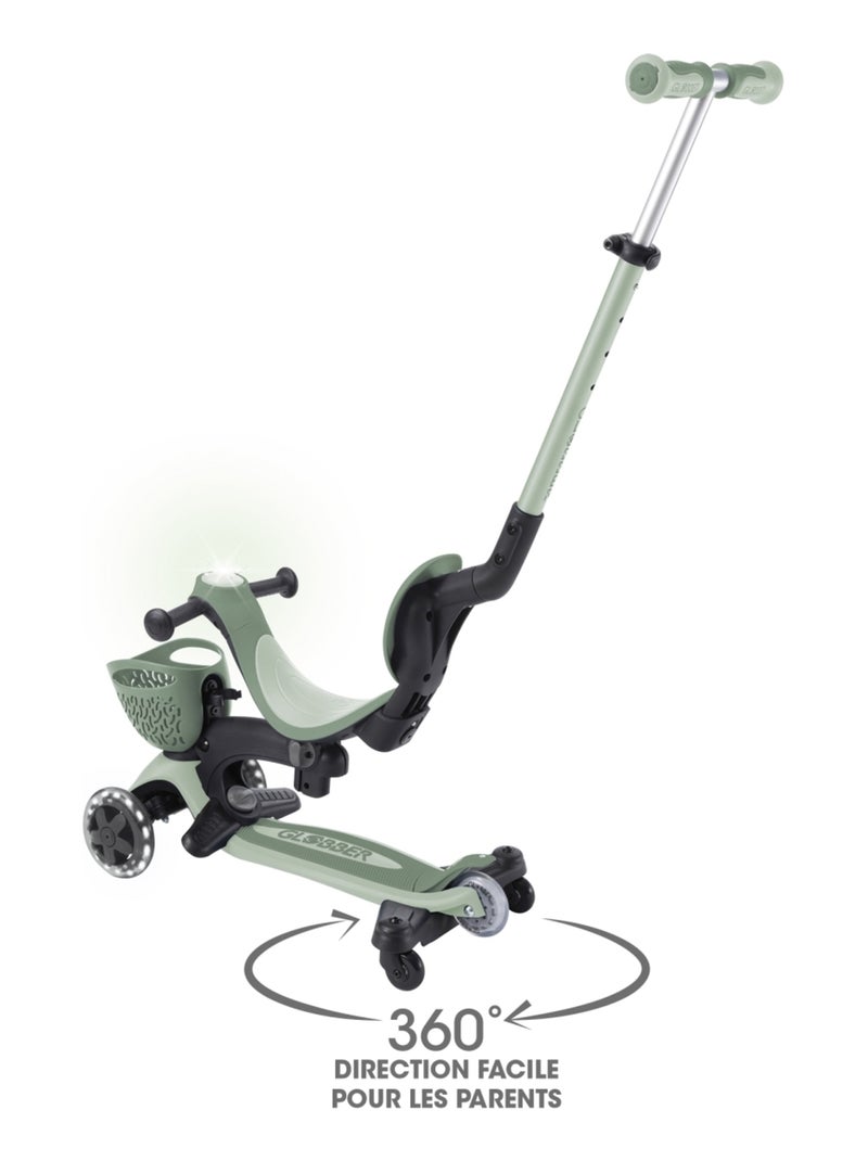 Trottinette évolutive GO-UP BABY 360 LIGHTS Vert Sauge - Kiabi