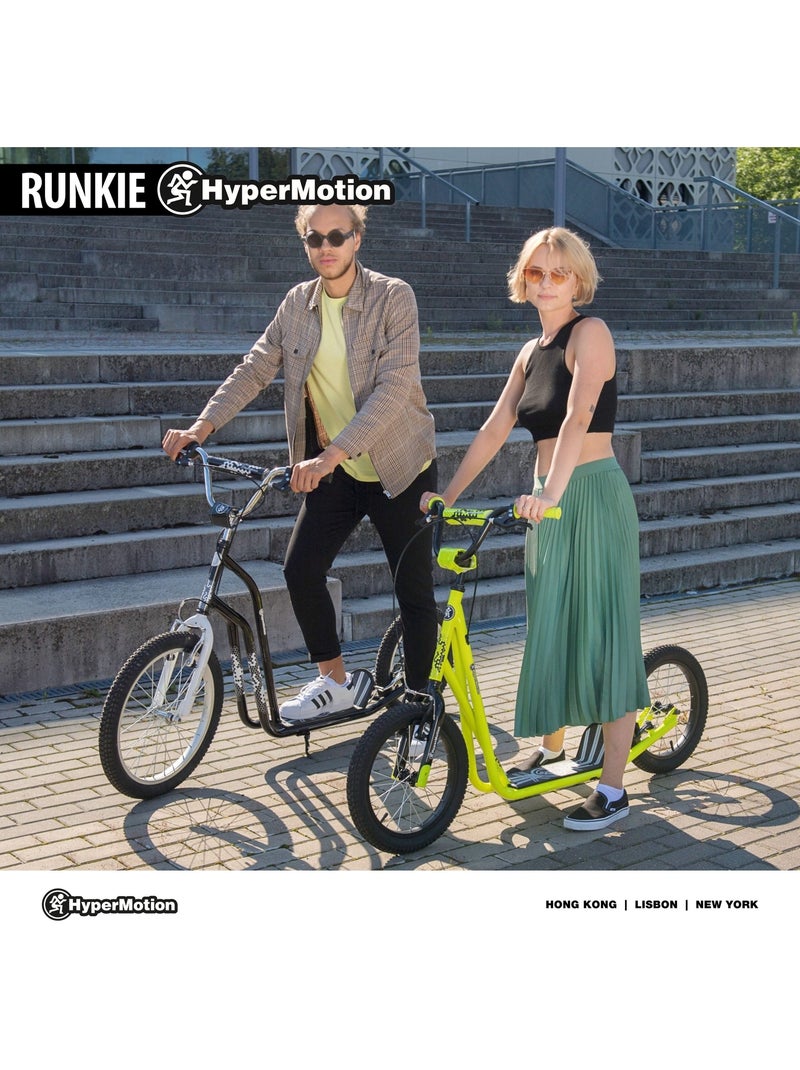 Trottinette HyperMotion 142x56x90 cm 2 Roues Enfant +8 - Charge 100 kg acier V-Brake Montage Facile Jaune - Kiabi
