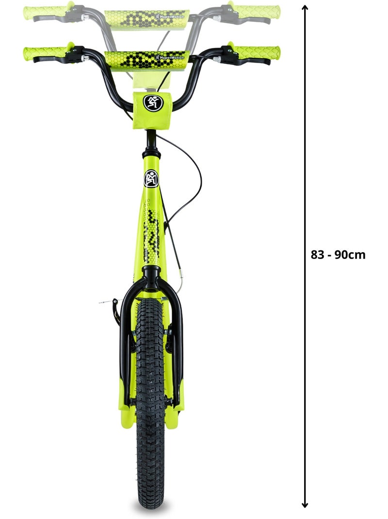 Trottinette HyperMotion 142x56x90 cm 2 Roues Enfant +8 - Charge 100 kg acier V-Brake Montage Facile Jaune - Kiabi