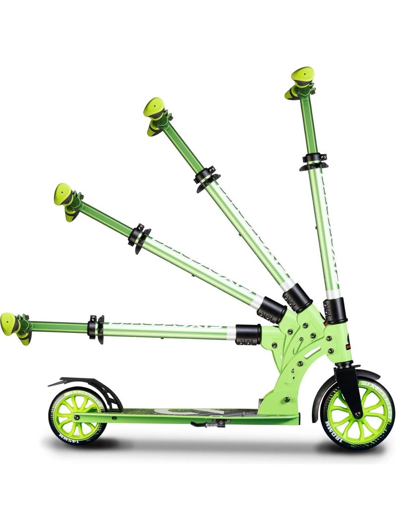 Trottinette junior aluminium - mécanisme de pliage et béquille - 180/145 mm Vert - Kiabi