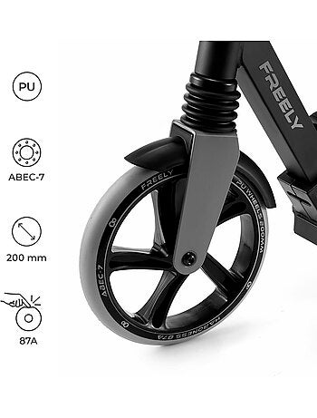 Trottinette Kinderkraft FREELY Pliable avec Roues PU 20 cm, Guidon Réglable et ABEC-7