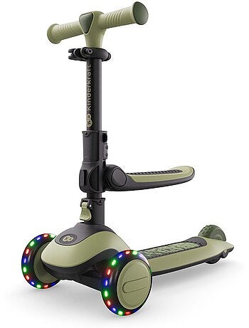 Trottinette Kinderkraft HALLEY 2 siège amovible 2-en-1 roues LED direction par inclinaison