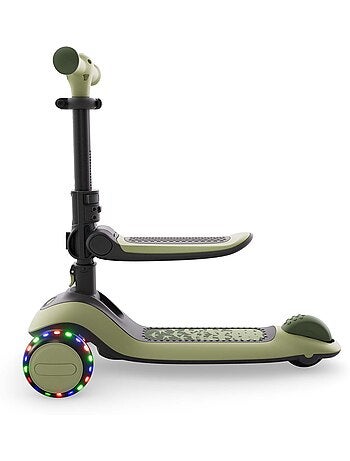Trottinette Kinderkraft HALLEY 2 siège amovible 2-en-1 roues LED direction par inclinaison