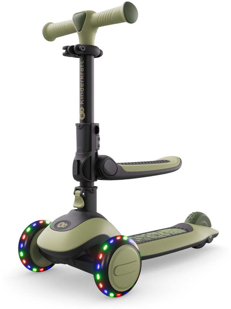 Trottinette Kinderkraft HALLEY 2 guidon réglable 4 hauteurs pliage rapide plateau antidérapant Vert - Kiabi