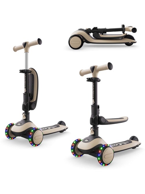 Trottinette Kinderkraft HALLEY 2 siège amovible 2-en-1 roues LED direction par inclinaison - Kiabi Trottinette Kinderkraft HALLEY 2 siège amovible 2-en-1 roues LED direction par inclinaison - Kiabi