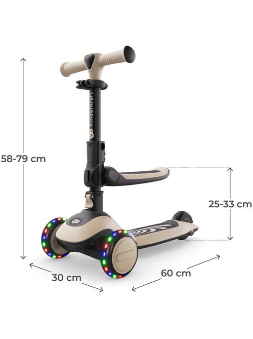 Trottinette Kinderkraft HALLEY 2 siège amovible 2-en-1 roues LED direction par inclinaison - Kiabi Trottinette Kinderkraft HALLEY 2 siège amovible 2-en-1 roues LED direction par inclinaison - Kiabi