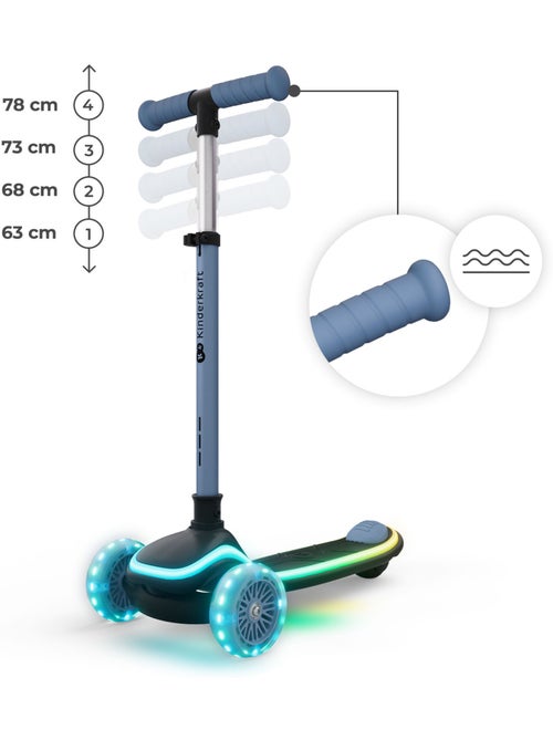Trottinette Kinderkraft RAKET UP 2 en 1 pliable, siège ajustable 25–30 cm, roues RGB - Kiabi
