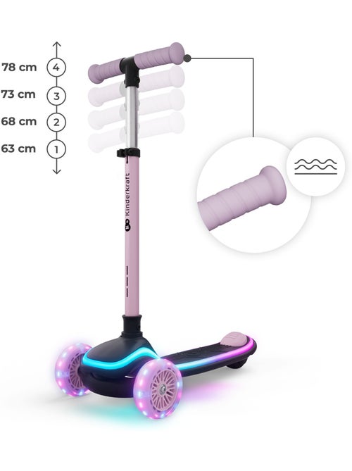 Trottinette Kinderkraft RAKET UP 2 en 1, roues RGB, siège 25–30 cm, format valise - Kiabi