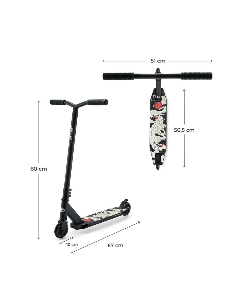 Trottinette Kinderkraft SOLIS freestyle avec roues PU, roulements ABEC-9 et plateforme antidérapante Noir - Kiabi