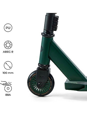 Trottinette Kinderkraft SOLIS freestyle avec roues PU, roulements ABEC-9 et plateforme antidérapante