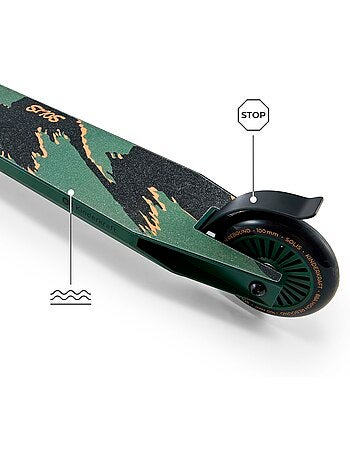 Trottinette Kinderkraft SOLIS freestyle avec roues PU, roulements ABEC-9 et plateforme antidérapante