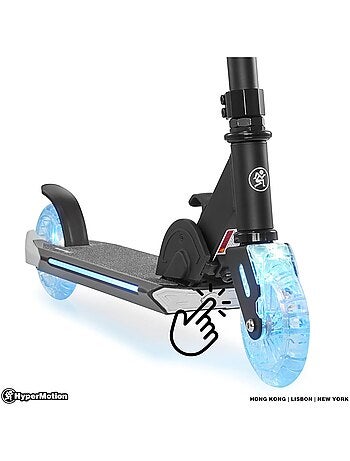 Trottinette LED pliable légère roues 125mm 50kg HyperMotion