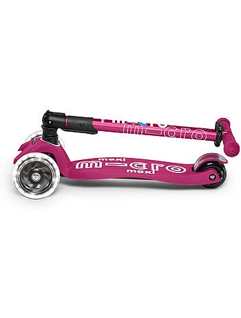 Trottinette Maxi 'Micro' Deluxe Pliable LED - Baie Rouge