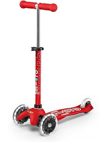 Trottinette Mini 'Micro' Deluxe LED - Rouge