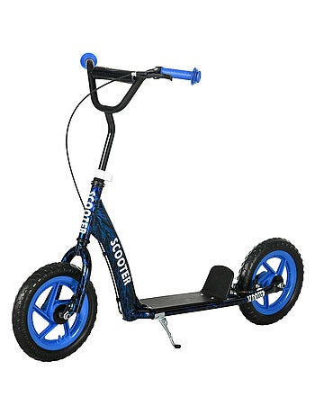 Trottinette patinette enfant guidon réglable poignée frein et béquille acier