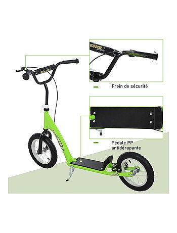 Trottinette patinette enfants grandes roues