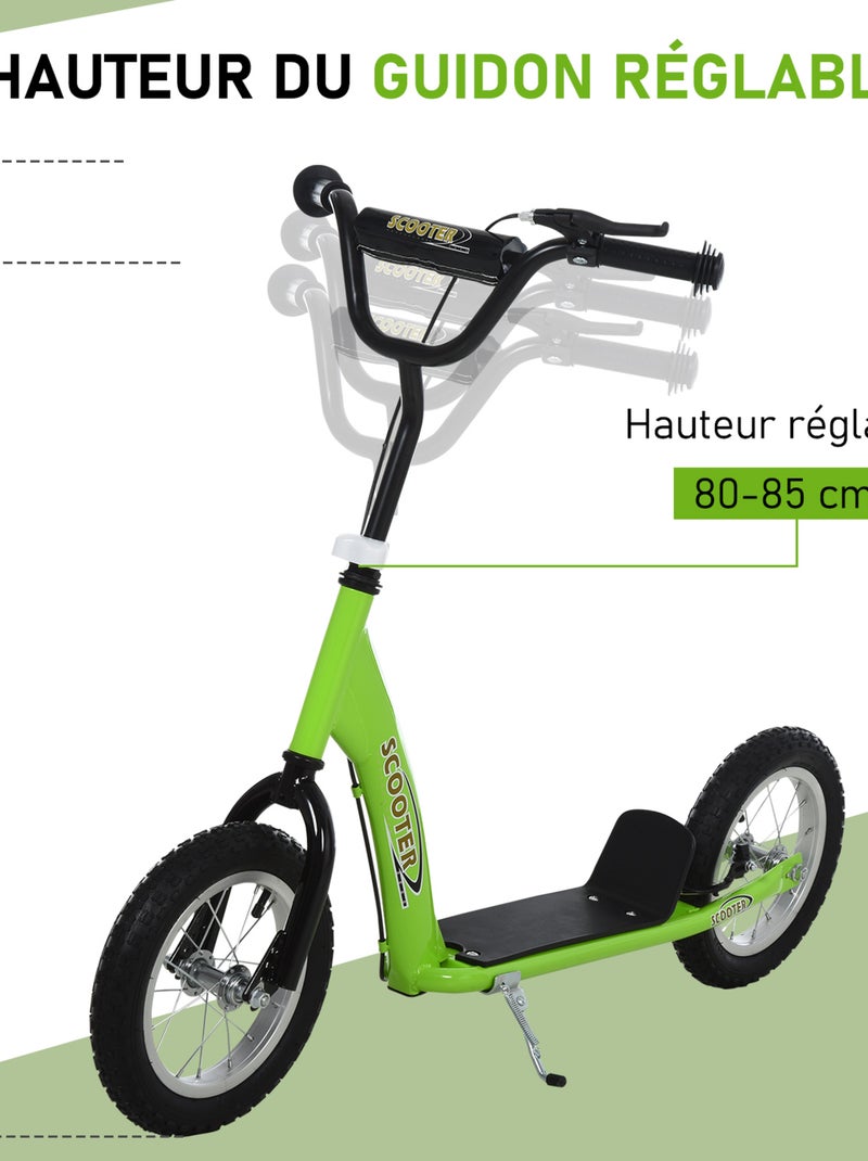 Trottinette patinette enfants grandes roues Vert - Kiabi