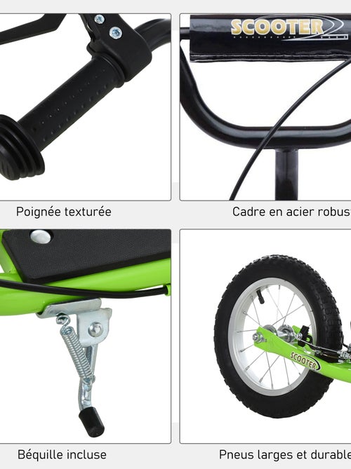 Trottinette patinette enfants grandes roues - Kiabi