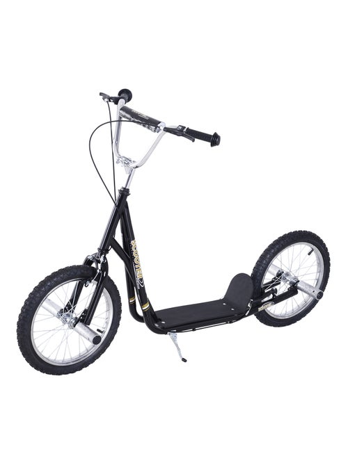 Trottinette patinette freestyle grandes roues et pegs noir - Kiabi