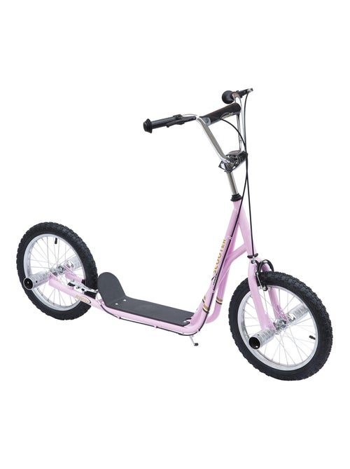 Trottinette patinette freestyle grandes roues et pegs rose - Kiabi