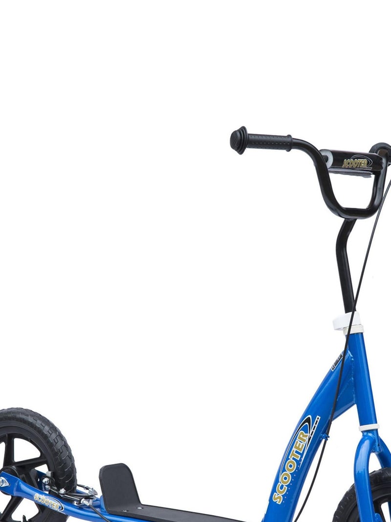 Trottinette patinette poignée frein béquille guidon réglable acier Bleu - Kiabi