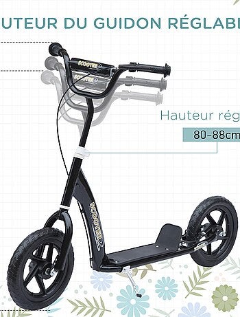 Trottinette patinette grandes roues