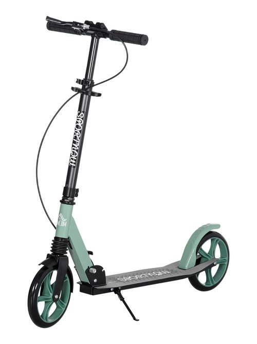 Trottinette pliable adulte roulement PU abec-9 vert noir - Kiabi