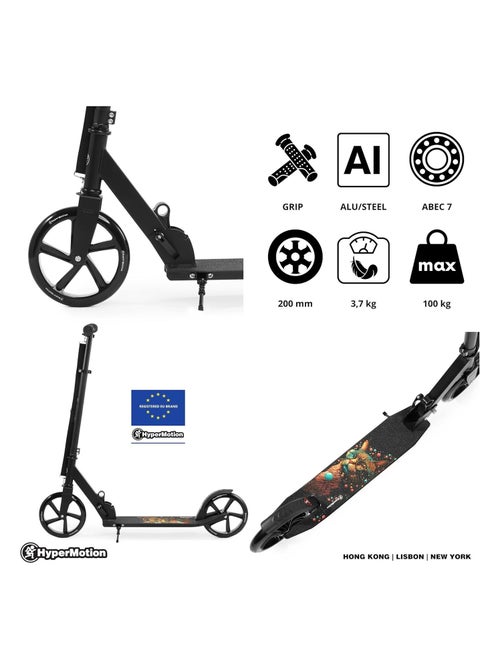 Trottinette pliable aluminium ABEC-7 max 100kg HyperMotion - Kiabi