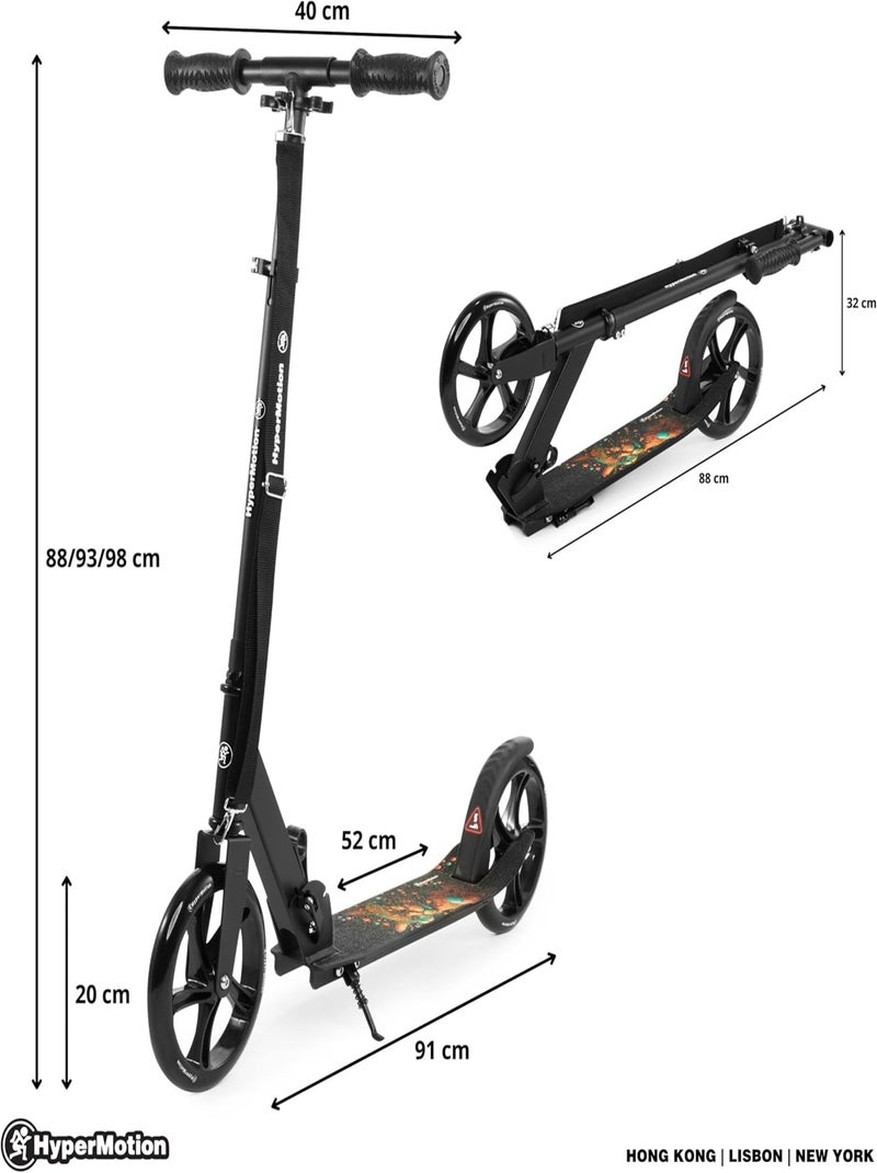 Trottinette pliable aluminium ABEC-7 max 100kg HyperMotion Noir - Kiabi