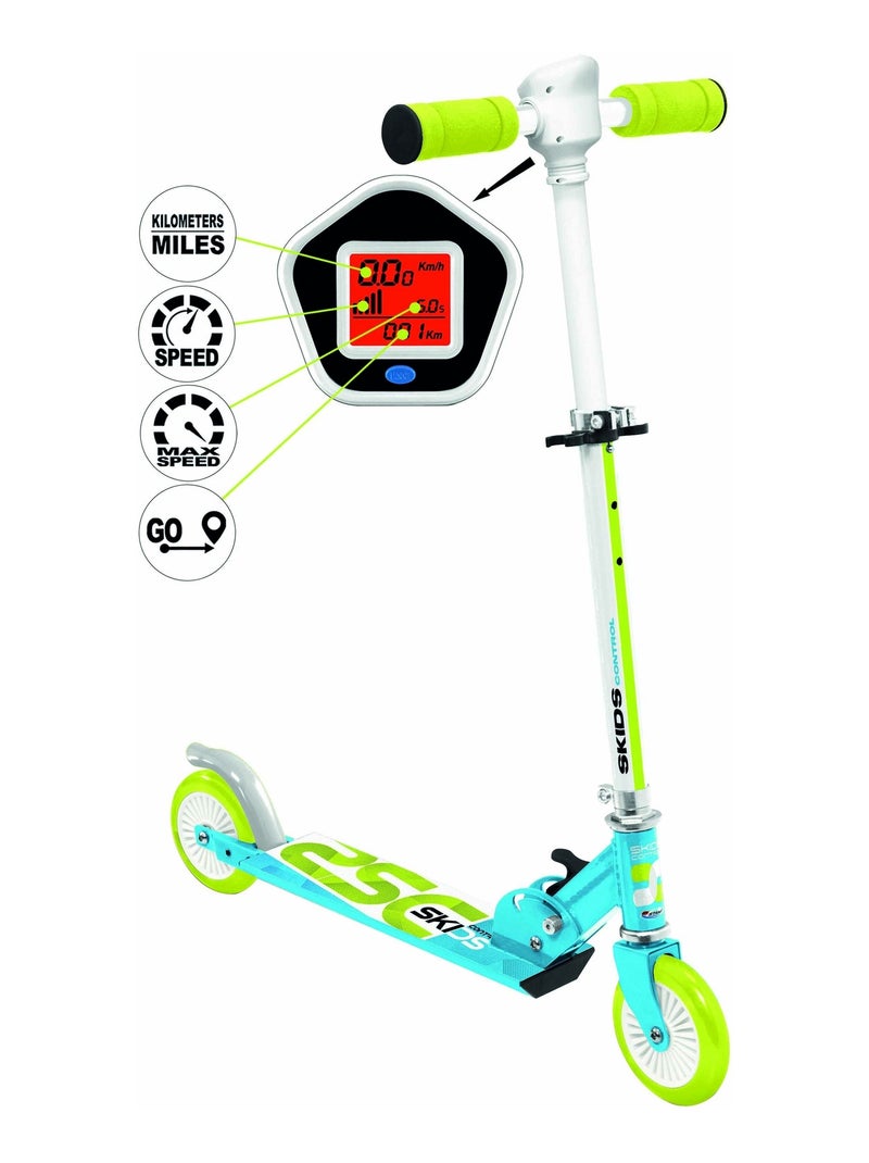 Trottinette Pliable Avec Compteur Vitesse - Skids Control Multicolore - Kiabi