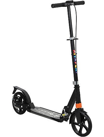 Trottinette pliable enfant guidon réglable freins suspensions av/ar béquille noir