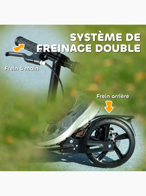 Trottinette pliable enfant guidon réglable freins suspensions av/ar béquille noir - Kiabi Trottinette pliable enfant guidon réglable freins suspensions av/ar béquille noir - Kiabi