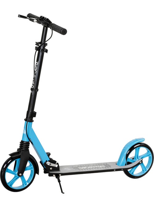Trottinette pliable grandes roues 20cm guidon réglable amortisseur double frein alu bleu noir - Kiabi Trottinette pliable grandes roues 20cm guidon réglable amortisseur double frein alu bleu noir - Kiabi