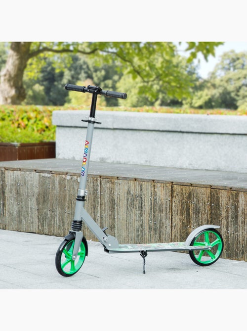 Trottinette pliable réglable enfant hip-hop style frein métal gris vert - Kiabi Trottinette pliable réglable enfant hip-hop style frein métal gris vert - Kiabi