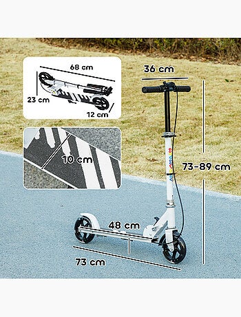 Trottinette pliable réglable enfant roues lumineuses led métal