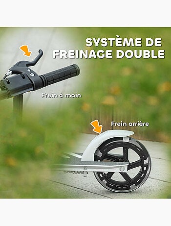 Trottinette pliable réglable enfant roues lumineuses led métal