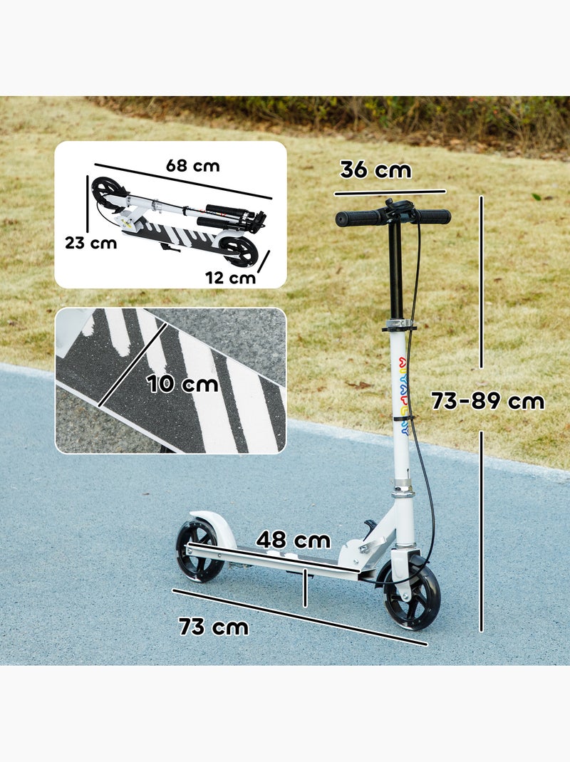 Trottinette pliable réglable enfant roues lumineuses led métal Blanc Blanc - Kiabi