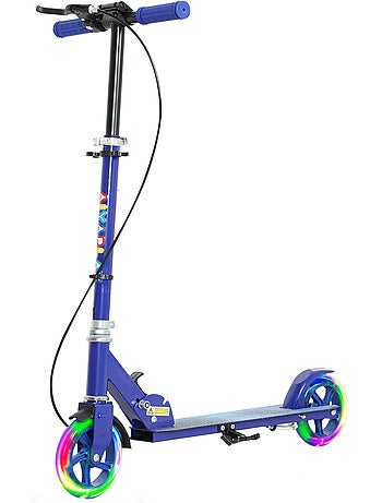 Trottinette pliable réglable enfant roues lumineuses led métal