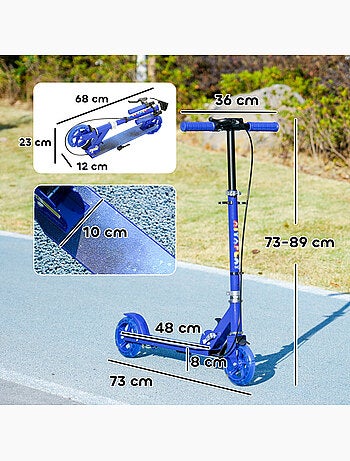 Trottinette pliable réglable enfant roues lumineuses led métal