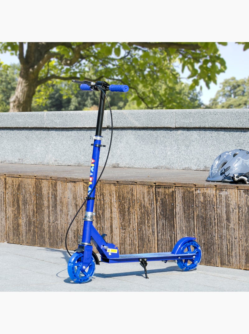 Trottinette pliable réglable enfant roues lumineuses led métal Bleu Bleu - Kiabi