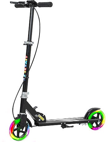 Trottinette pliable réglable enfant roues lumineuses led métal
