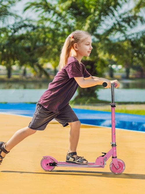 Trottinette pliable roues repose-pied LED - Kiabi