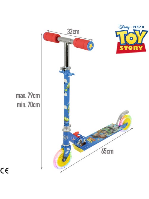 Trottinette pliable toy story à 2 roues avec lumières - Kiabi