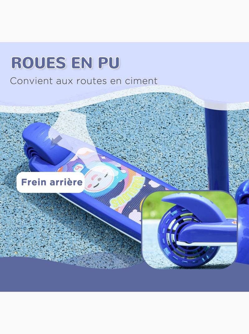 Trottinette pour enfants 3 roues lumineuses led Bleu Bleu - Kiabi